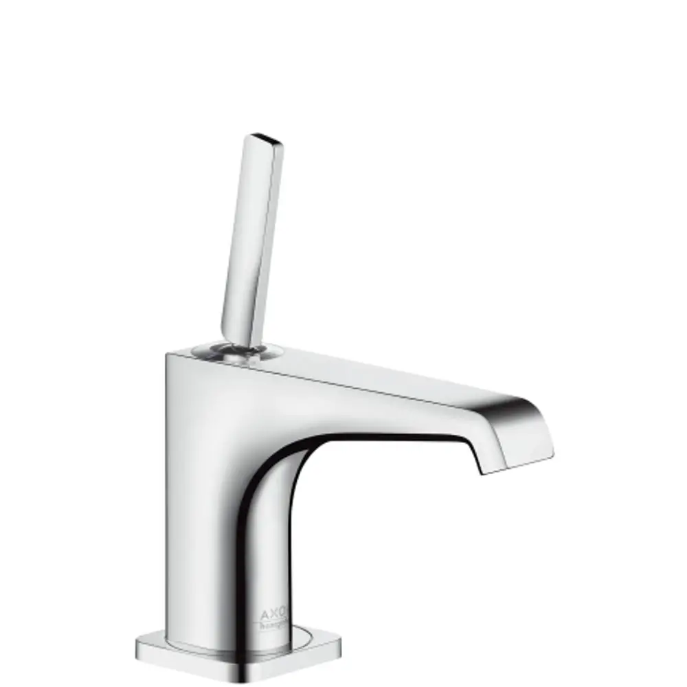 Standventil mit Hebelgriff in Chrom von AXOR, geeignet für Waschbecken. Das Design ist klar und funktional, ohne Ablaufgarnitur.